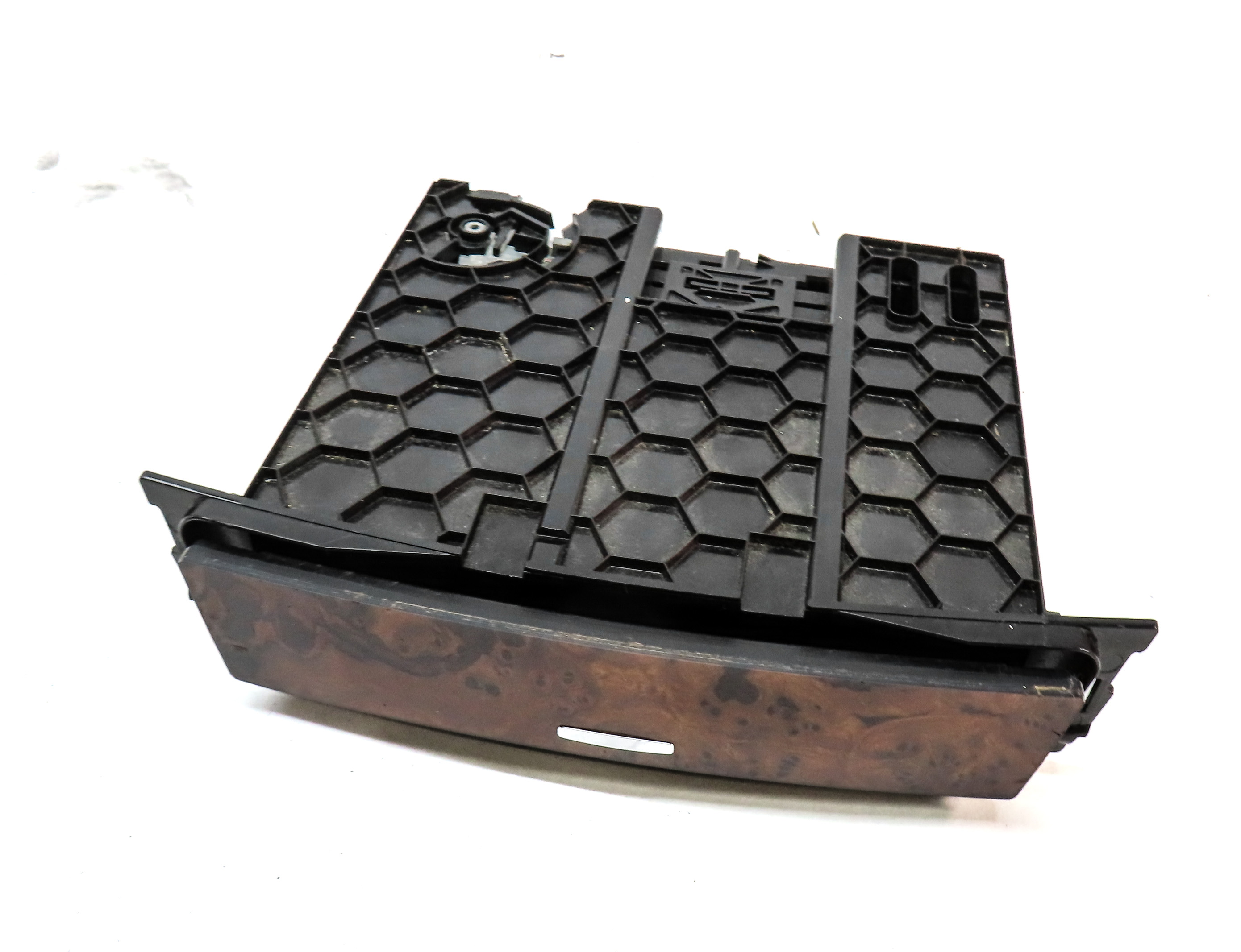 11 MERCEDES GL450 X164 FRONT CENTER CONSOLE COIN TRAY COMPARTMENT (Walnut Wood) — exact item pictured